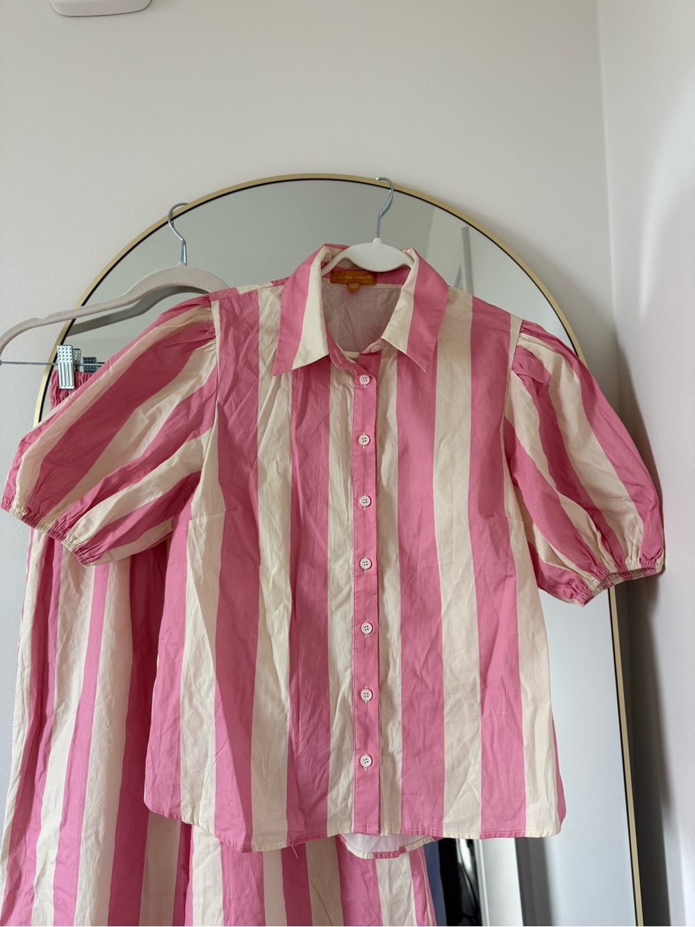 Flying Tomato Pink & White Stripe Two-Piece Set – Size S